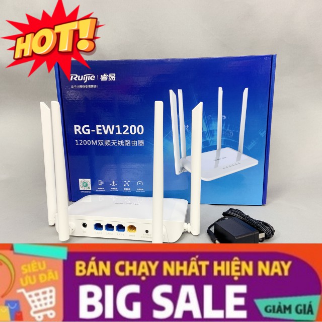 Bộ phát WiFi Ruijie RG-EW1200 Dual-band AC1200 MU-MIMO hỗ trợ Mesh