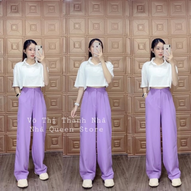 [Mã WASTUP giảm 10% tối đa 30K đơn 99K] Áo croptop cổ bẻ from rộng chất thun cotton Free Size dưới 55kg dành cho nữ | BigBuy360 - bigbuy360.vn