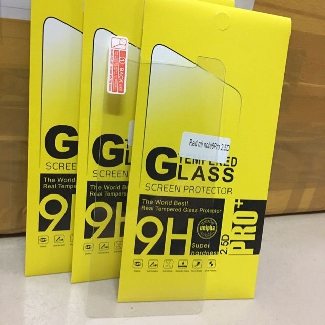 Bộ 3 tấm kính cường lực Xiaomi redmi Note 6 pro ( trong suốt )