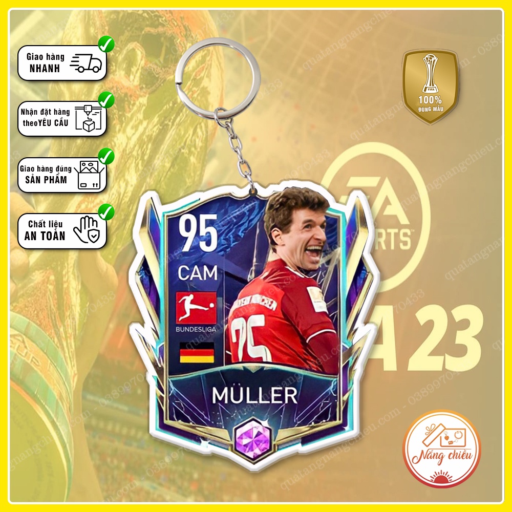 Móc Khóa Thomas Muller, CLB bóng đá Bayern Munich ☘️MÓC KHÓA THẺ CẦU THỦ☘️