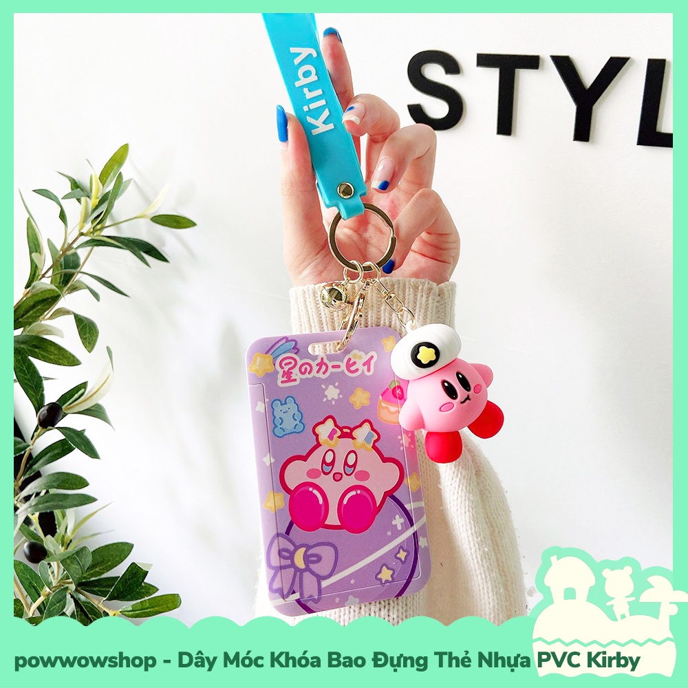 [Sẵn VN - Hỏa Tốc] Dây Móc Khóa Bao Đựng Thẻ Nhân Viên Nhựa PC + Acrylic Phong Cách Kirby