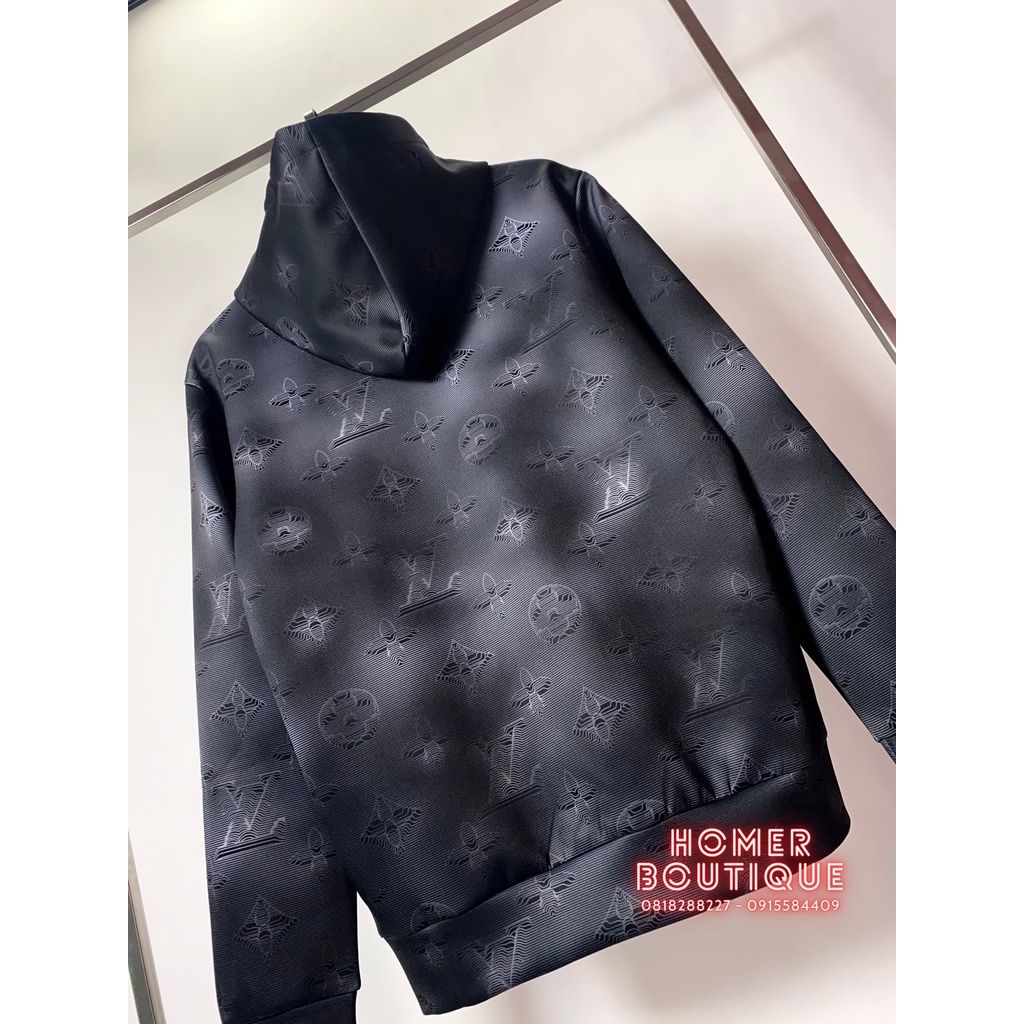 Áo Hoodie hoạ tiết in 3d rất bắt mắt chất liệu 100% Polyester Louis Vuitton Black Monogram '2054'