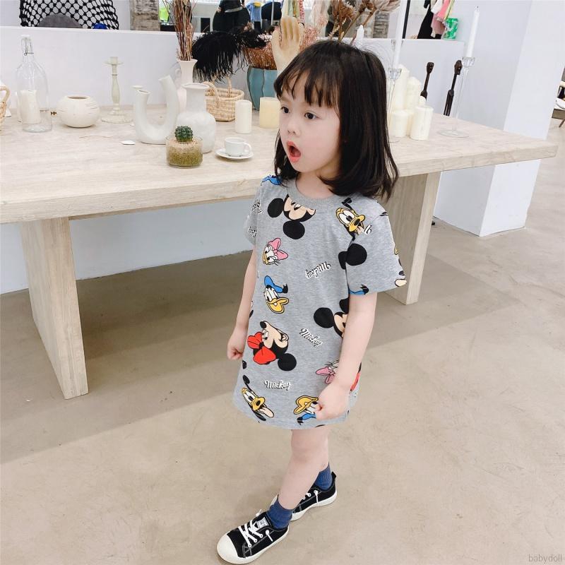 Áo Thun Dài Tay In Hình Hoạt Hình Cho Bé Gái 0-7 Tuổi