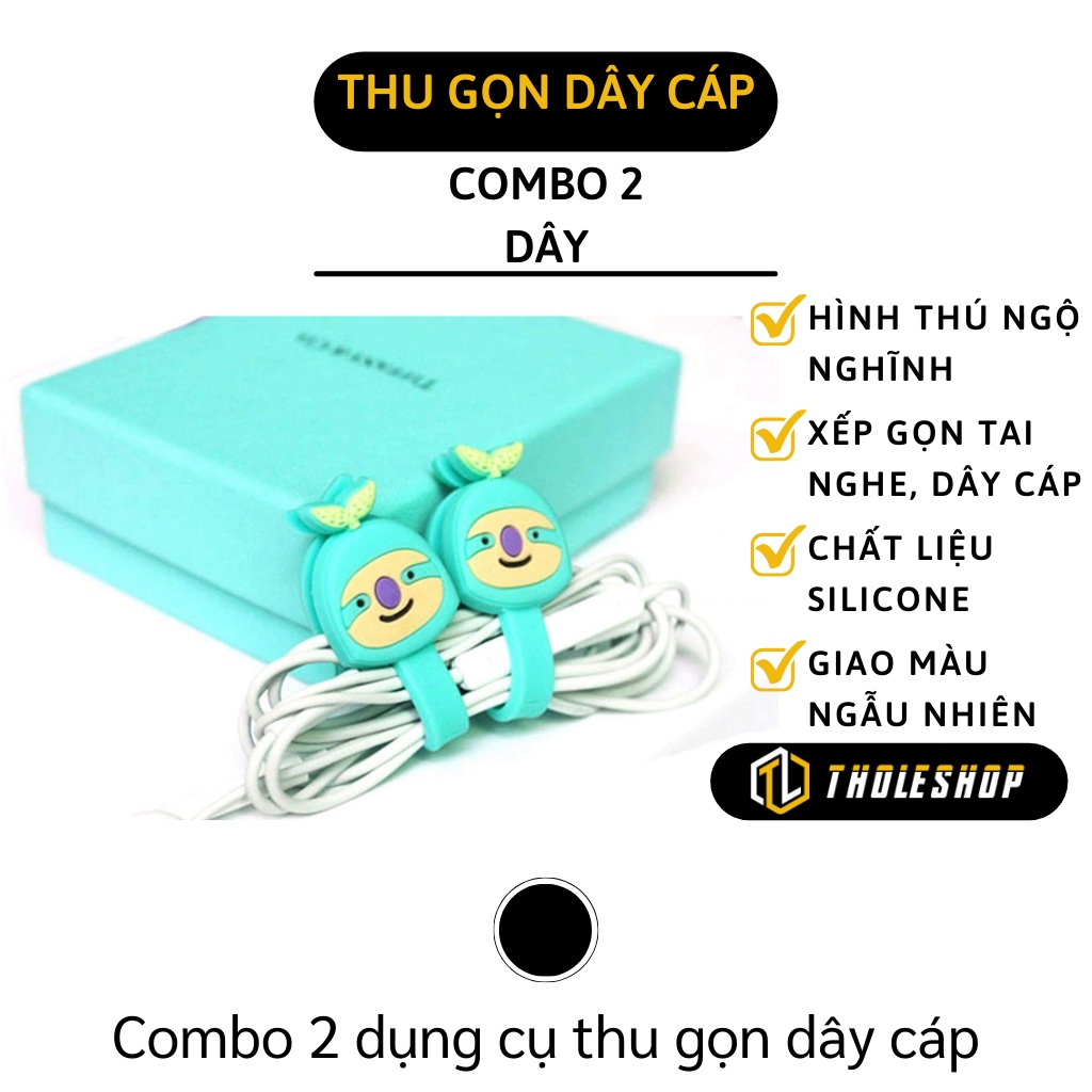 Thu gọn dây điện - Combo 2 Dụng Cụ Thu Gọn Dây Điện silicon dài 6,5cm 2705