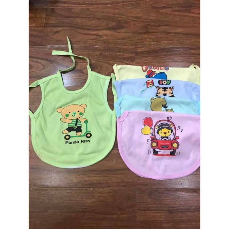 Yếm cotton 2 lớp loại to cúc bấm cho bé