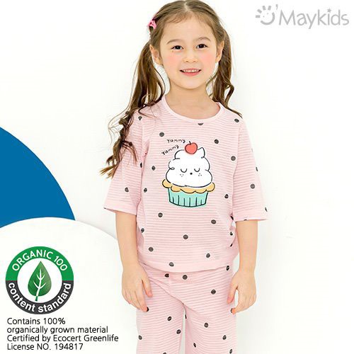 [Chính Hãng] Bộ Quần Áo Lửng Cute Cupcake Cho Bé - Maykids 2021 - Nhập Khẩu Hàn Quốc