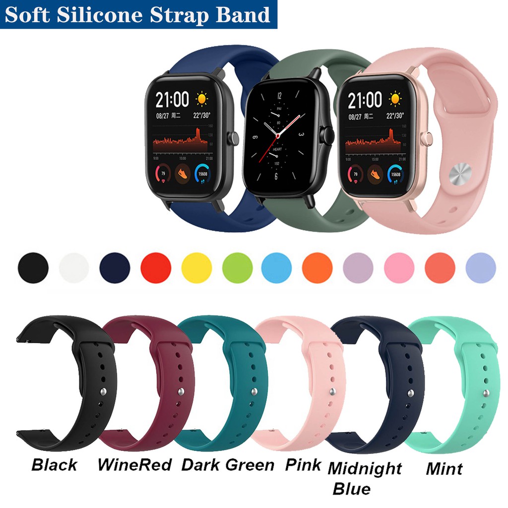 Dây Đeo Silicon Mềm Tiện Dụng Cho Đồng Hồ Thông Minh Huami Amazfit GTS4 GTS3 GTS 2e GTS2 mini / Bip Lite / Bip 3 Pro / Bip S Lite / Bip U / Neo / GTR 42mm