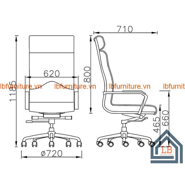 Ghế xoay cao cấp nhập khẩu LBF103