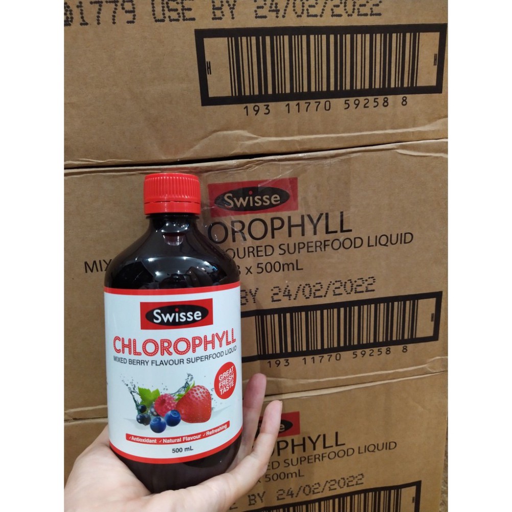 Nước diệp lục hỗ trợ thanh lọc cơ thể Swisse Chlorophyll nhập khẩu Úc 500ml  Chợ Việt Úc