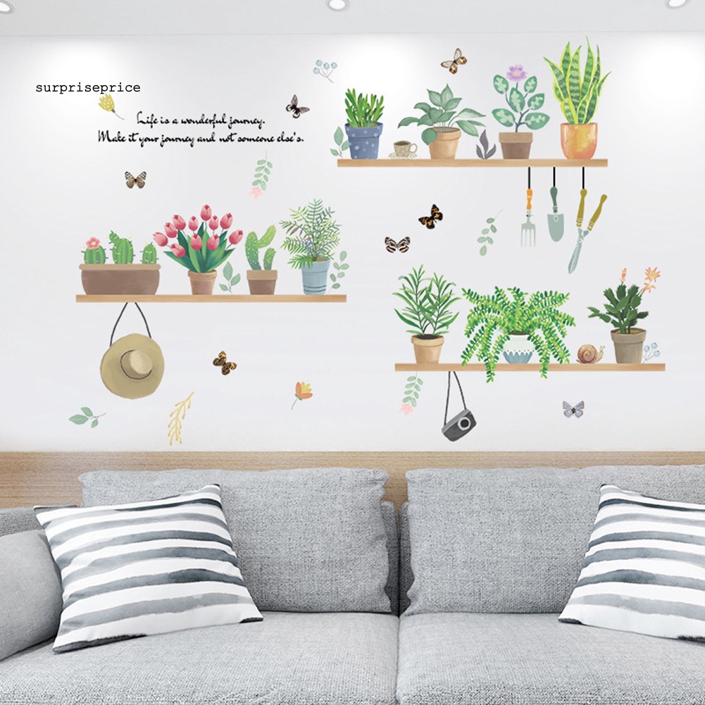 Sticker Dán Tường DIY Hình Ảnh Chủ Đề Cây Xanh Xinh Xắn Dễ Thương | BigBuy360 - bigbuy360.vn