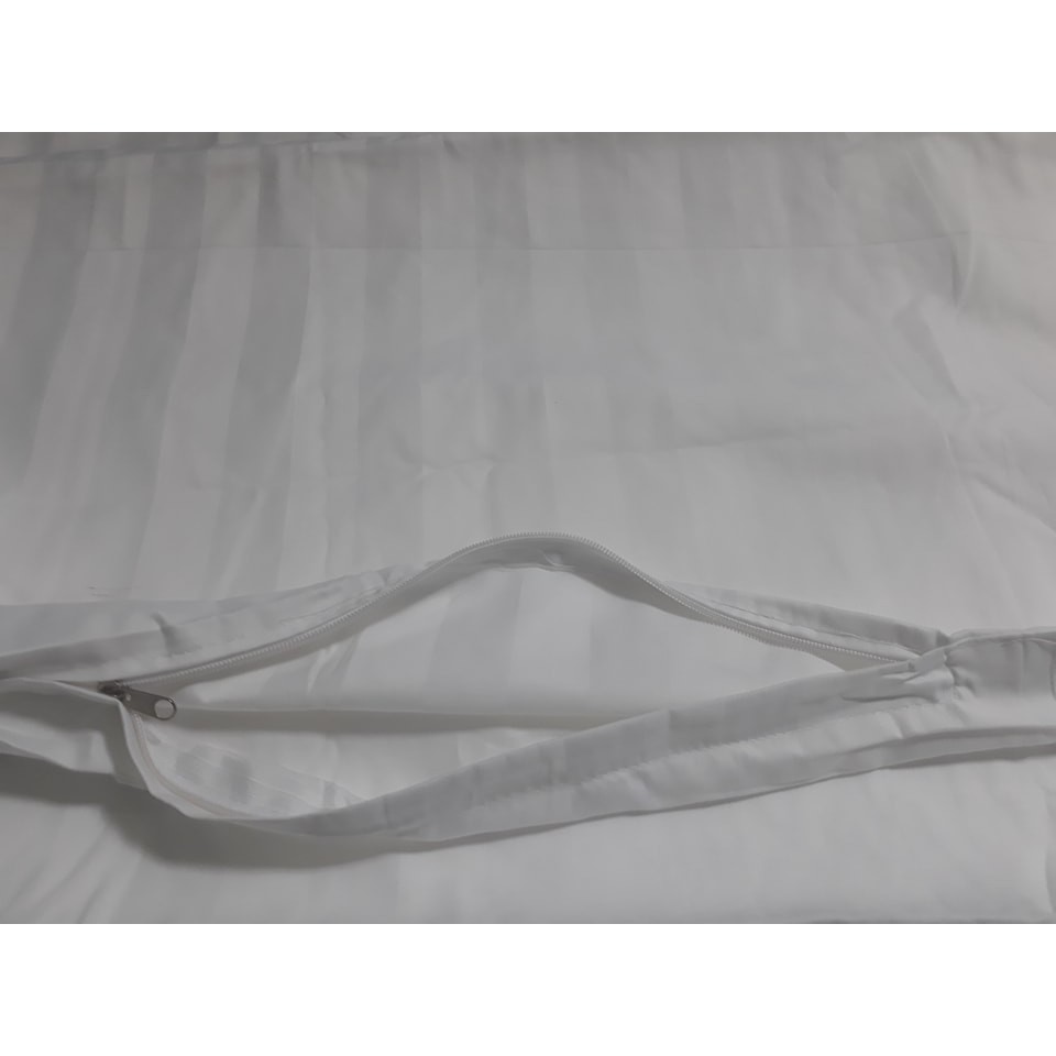 Vỏ chăn Cotton trắng Sọc cho khách sạn và gia đình