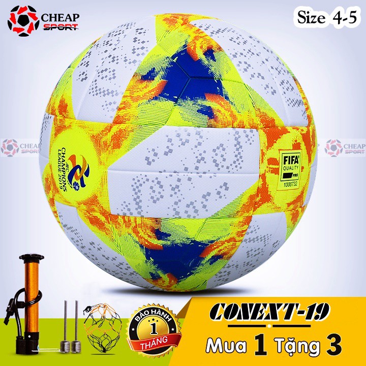 Quả Bóng Đá European Qualifiers Conext 19 Size 5 Da PU Tiêu Chuẩn Thi Đấu (Bóng đúc cao cấp)