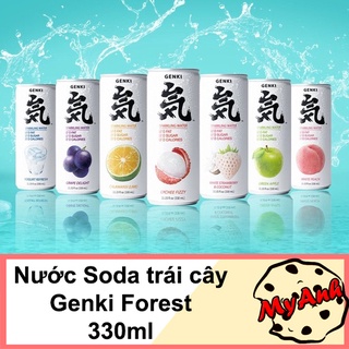 NƯỚC SODA TRÁI CÂY GENKI FOREST SPARKLING LON 330ML DATE T2/2023