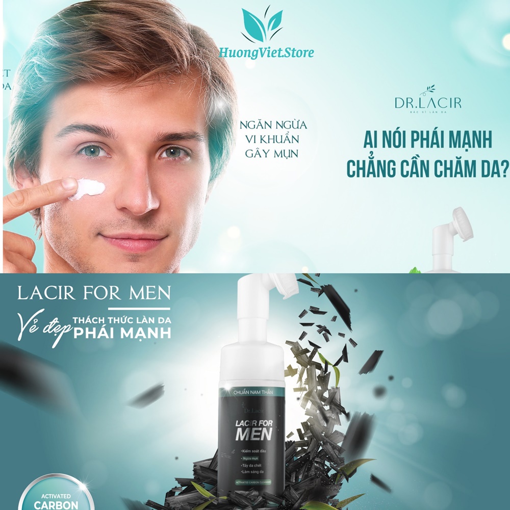 Sữa Rửa Mặt Dr Lacir Formen 150ml Hàn Quốc Trắng Da Loại Bỏ Mụn Cho Nam Da Dầu