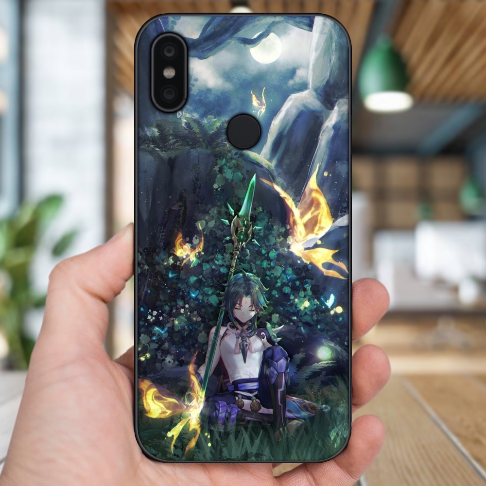 Ốp lưng Xiaomi Redmi S2 viền đen in hình Xiao Genshin Impact