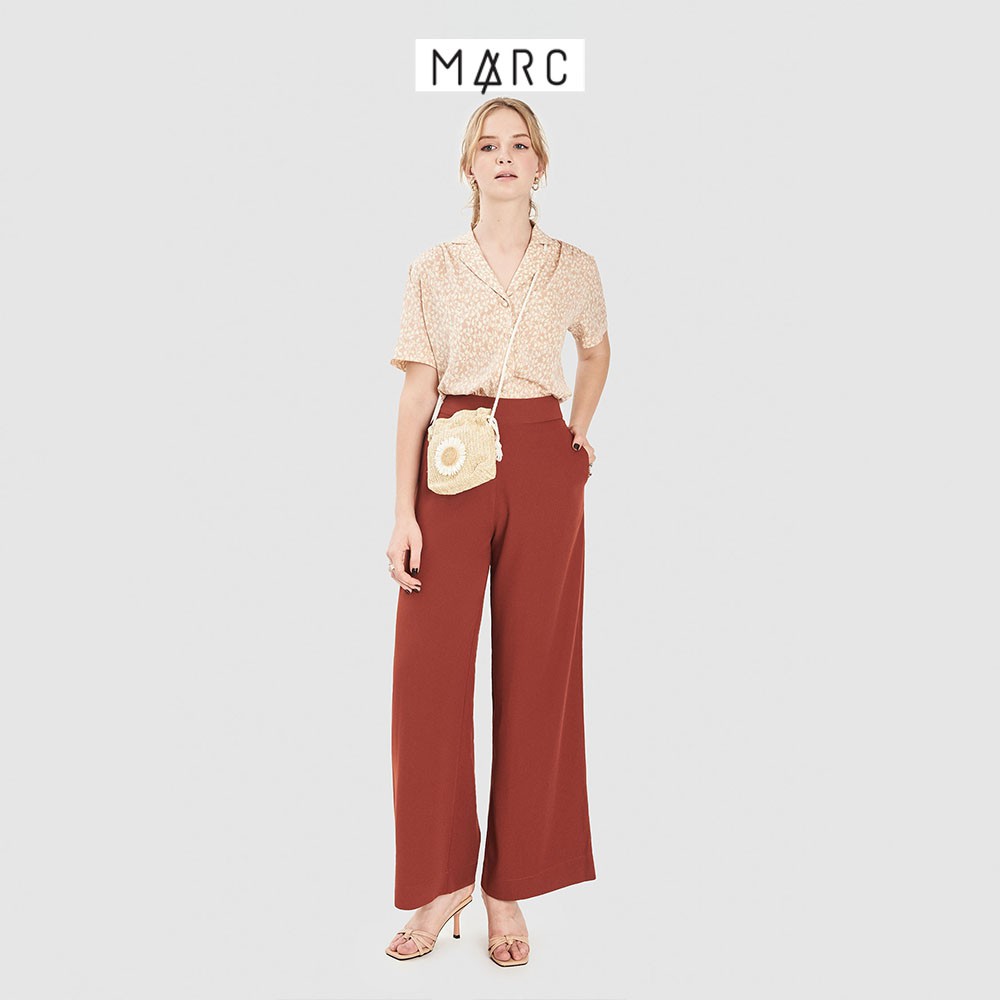 Áo kiểu nữ MARC FASHION cổ danton 2 túi họa tiết