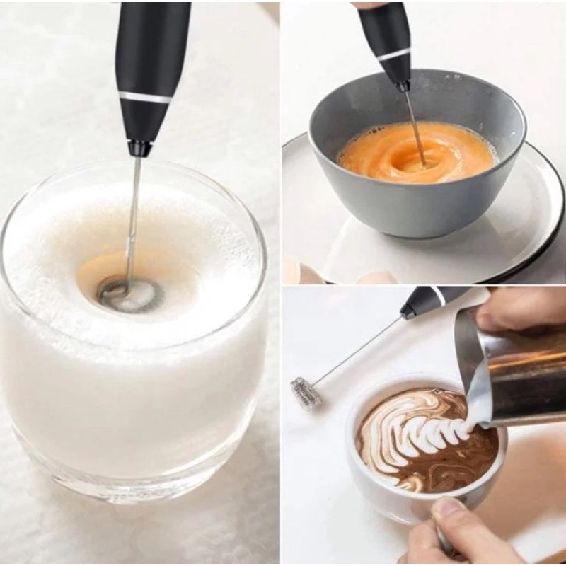 Máy Tạo Bọt Cà Phê và Đánh Trứng 2 đầu sạc điện