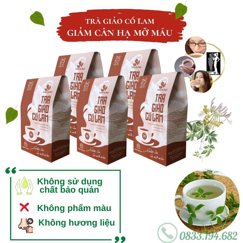 [FreeShip-Combo06 hộp] Trà túi lọc Giảo Cổ Lam Thái Hưng Adtea, thảo dược giảm cân hạ mỡ máu tốt cho tim mạch huyết áp