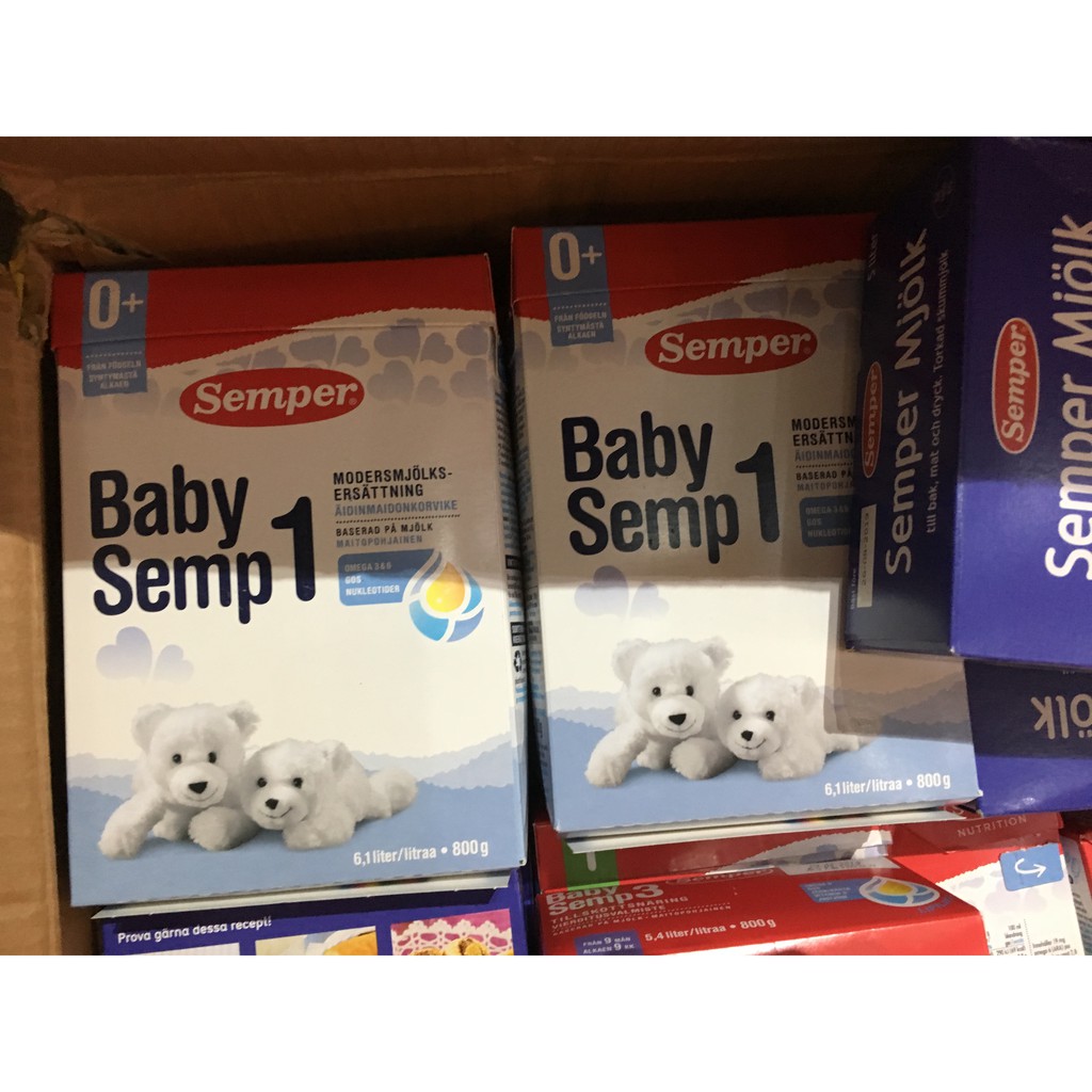 Sữa bột Semper Thụy Điển 800g từ số 1-4 ✈️