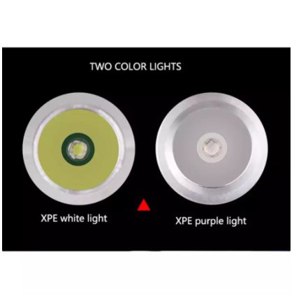 Đèn pin led 2 đầu Ánh Sáng Trắng và Tia Cực Tím XPE dùng 2 pin AAA, kiểu Cây Bút