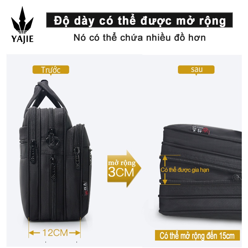 Túi xách nam công sở vải không thấm nước công suất lớn túi đựng máy tính xách tay 15,6 inch túi tài liệu túi làm việc túi kinh doanh túi chính thức túi văn phòng thông tin gói túi xách