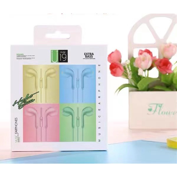 Còn Hàng Macarone Màu Có Dây Điện Thoại Di Động Tai Nghe Tai Nghe Nhét Tai U19 Hoạt Hình Học Sinh Tai Nghe Nhạc Qua Tai 1.2M Tai Nghe Chụp Tai có Mic Cá Tuyết