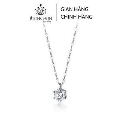 Dây Chuyền Bạc Ta 6 Chấu Đính Đá - Minh Canh Jewelry