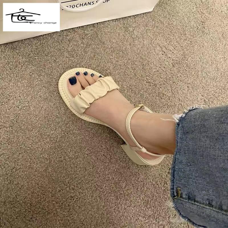 Giày Sandal Cao Gót Dày Dặn Cài Khóa Thời Trang Mùa Hè Phong Cách Roman Thời Trang Dành Cho Nữ 2022