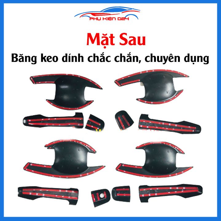 Ốp tay hõm nhựa đen/mạ crom Triton 2019-2020-2021-2022-2023 sáng bóng chống trầy bảo vệ cửa xe ô tô
