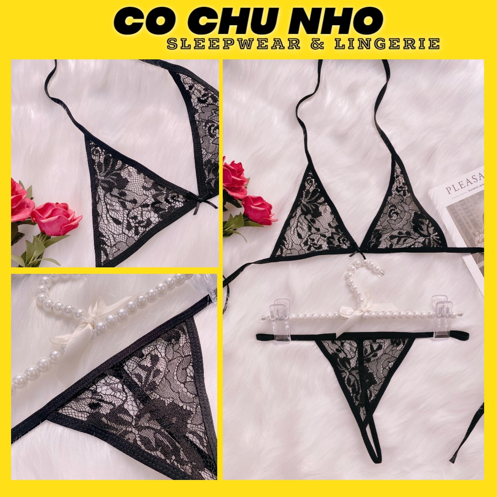 [Q11.HCM] [BK022] Bộ lót lọt khe - Set cosplay ren xuyên thấu gợi cảm - Cô chủ nhỏ | BigBuy360 - bigbuy360.vn
