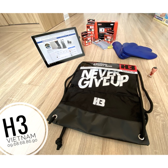 Balo dây rút H3 Cassil Bag - vải dù dệt tổ ong, chất liệu giống các hãng cao cấp.