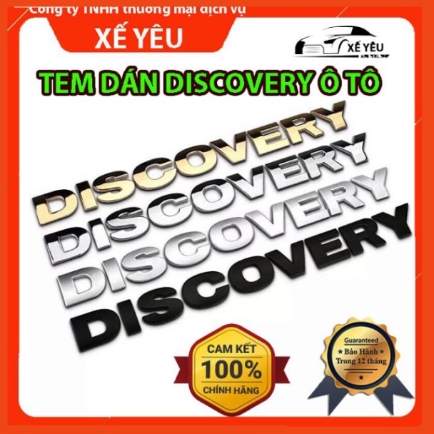 [ DEAL SỐC ] CHỮ DISCOVERY NỔI DÁN XE VÀ TRANG TRÍ Ô TÔ, XE HƠI. ❤️