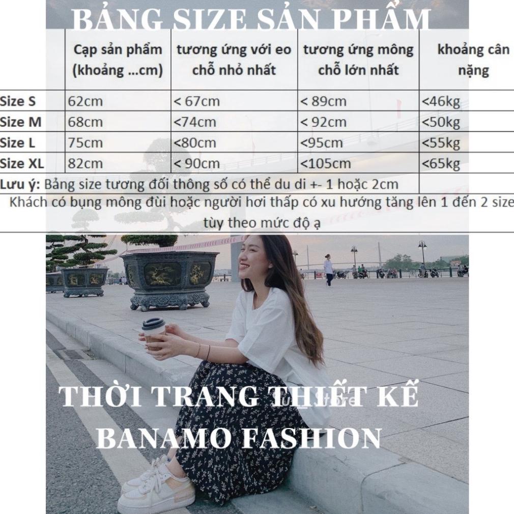 Chân váy xếp ly phối đai lệch chân váy ngắn dáng chữ A chất tuyết mưa thời trang công sở Banamo Fashion 5318