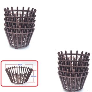 10 chậu nhựa giả gỗ trồng lan 25x13cm