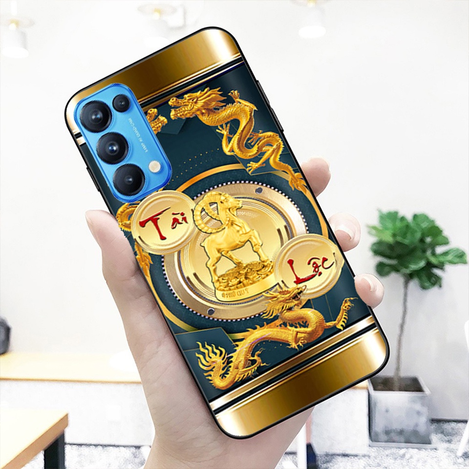 Ốp lưng kính cường lực Oppo Reno6 Reno6z Reno5 Reno4 in hình cao cấp- 12 con giáp- siêu hot.