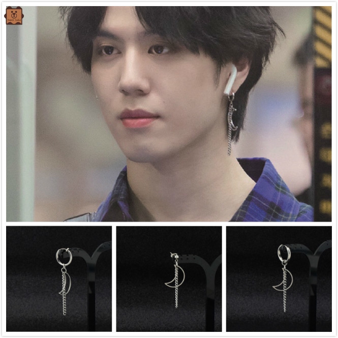 Bông Tai Dáng Dài Hình Mặt Trăng Thời Trang Cho Nam Nữ