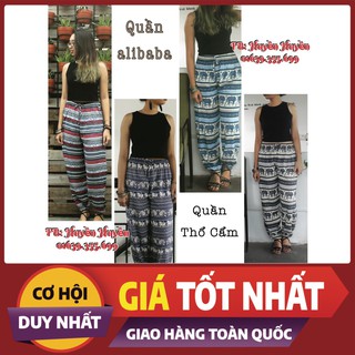 Quần lanh thổ cẩm alibaba hàng loại 1 chất siêu đẹp siêu thoáng mát HHshop