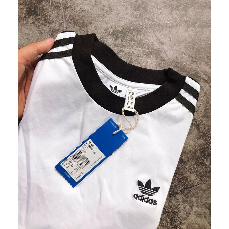 👉SALE HOT💝Áo Thun Adidas 3-Stripes White Nam Nữ Full Tag Code