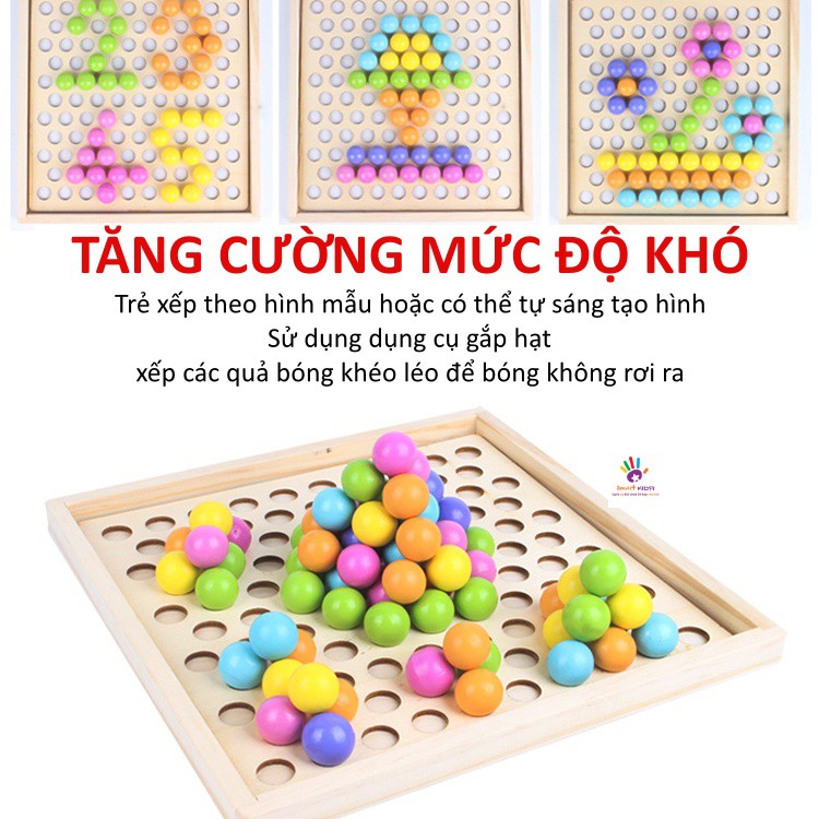 HÀNG LOẠI 1- Bộ gắp hạt có bát, kèm luyện trí nhớ 2 trong 1