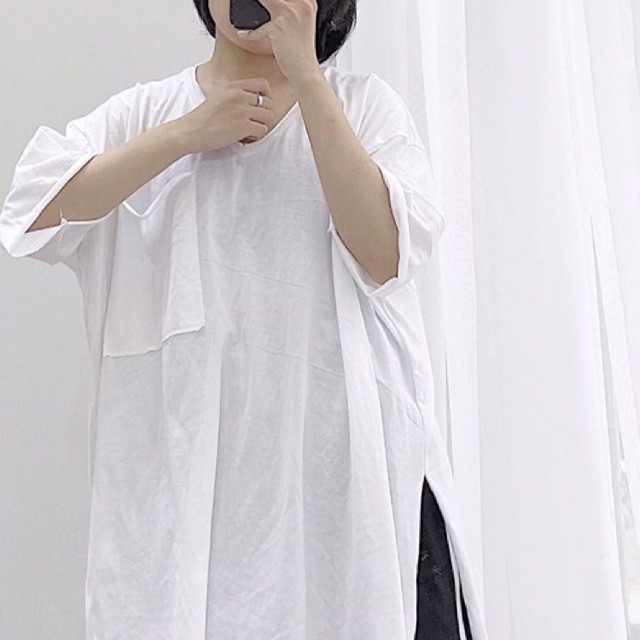 Áo Phông Xẻ Tà Cổ Tim Túi Rút Ngực ULAZZANG Hot � Tà Cổ Chữ V Cotton 100% SIÊU HOT � | BigBuy360 - bigbuy360.vn