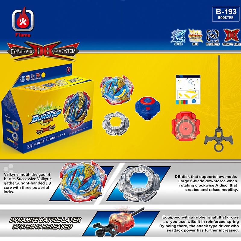 Bộ Đồ Chơi Con Quay Beyblade Burst B-193 Ultimate Valkyrie B193 B184 Xanh Dương Cho Bé