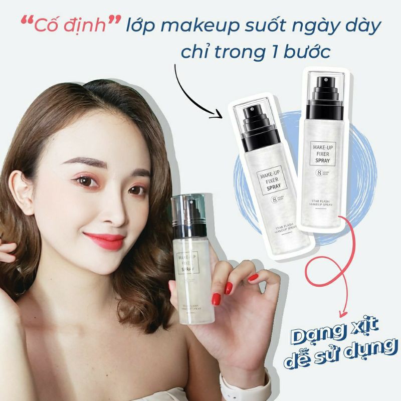 Bình xịt khoáng khóa lớp trang điểm makeup spray