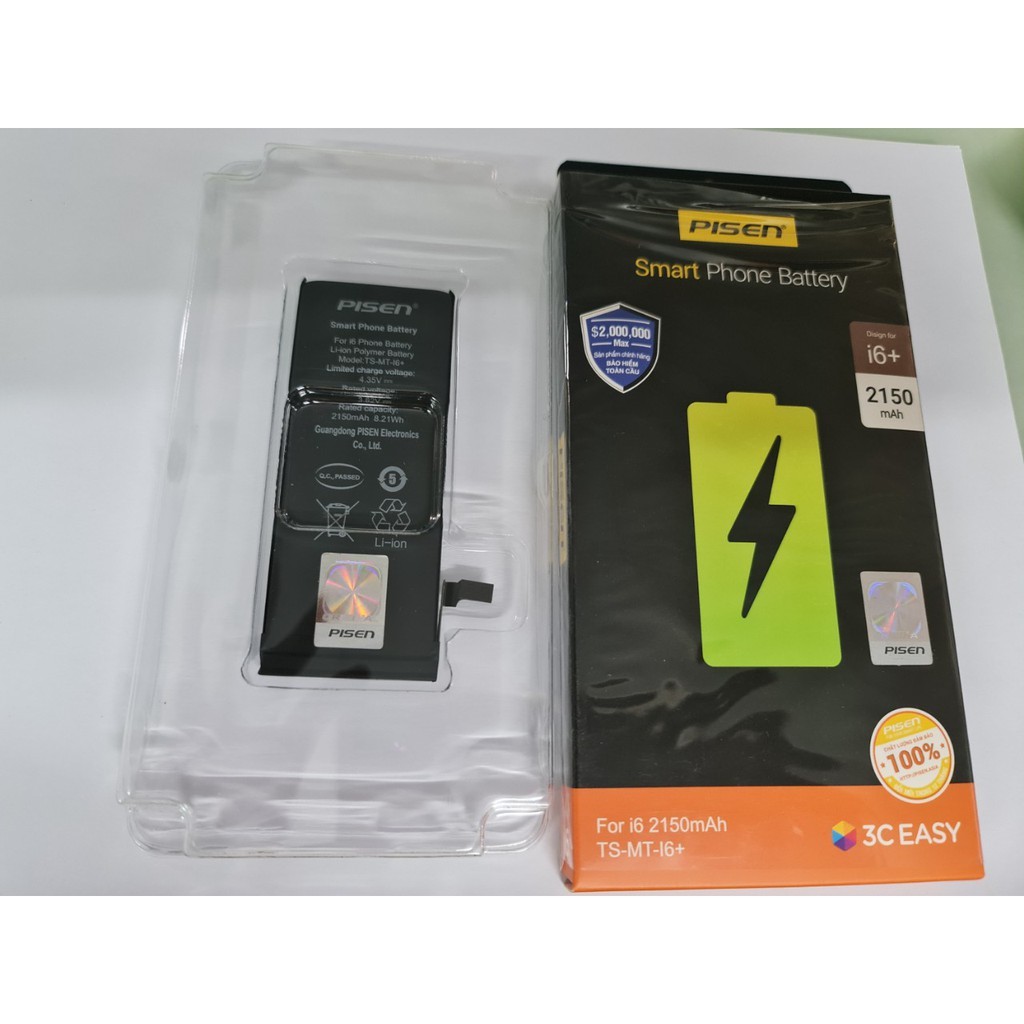 Pin Sạc Pisen TS-MT - i6 (iPhone 6, 3.8V - Dung lượng cao 2150mAh) - Hàng Chính Hãng