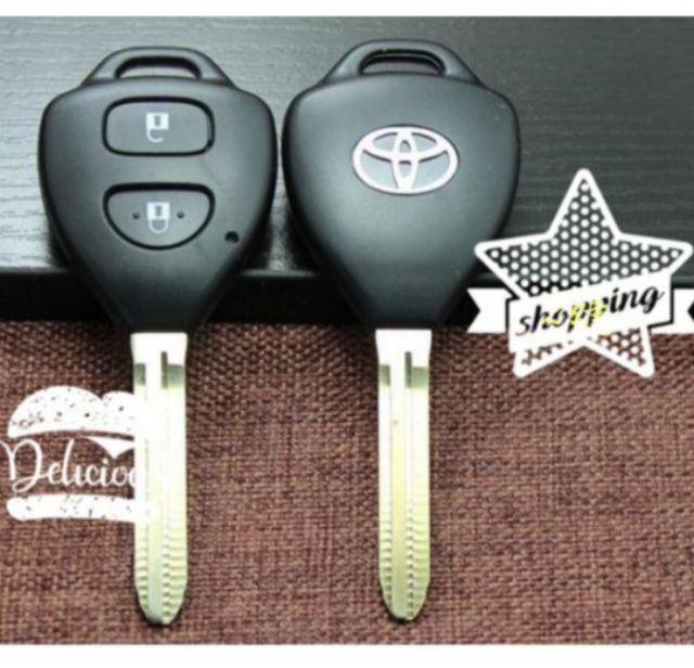 Vỏ chìa khóa toyota 2 nút xe Camry , Vios , Yaris , Corolla , Fortuner , Innova