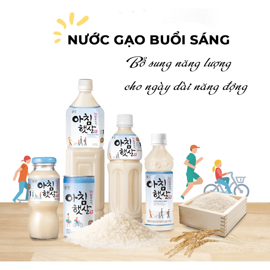 Nước gạo rang/ gạo lứt Hàn Quốc Woongjin Morning Rice chai 1,5L
