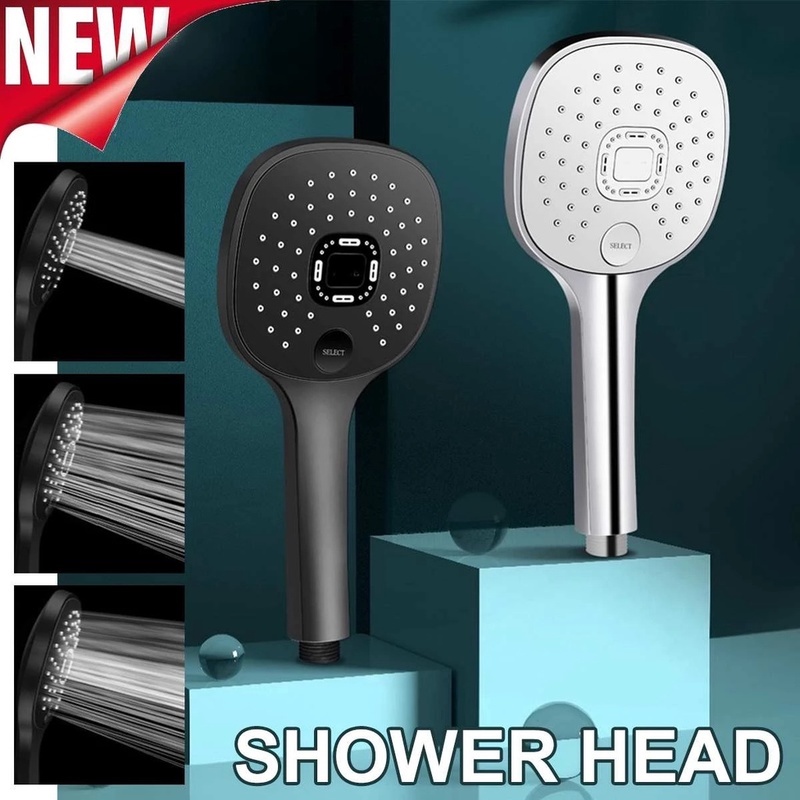 3 Mode Functions Adjustable High Pressure Water Saving Handheld Shower Head / Replacement Powerful Rain Shower Spray