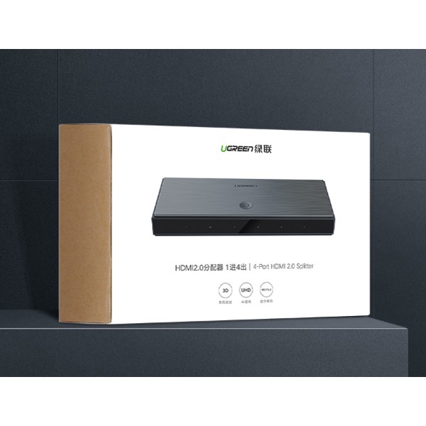 Bộ chia HDMI 2.0 1 ra 4 Ugreen 50708 hỗ trợ 4K,2K/60Hz cao cấp - HapuStore
