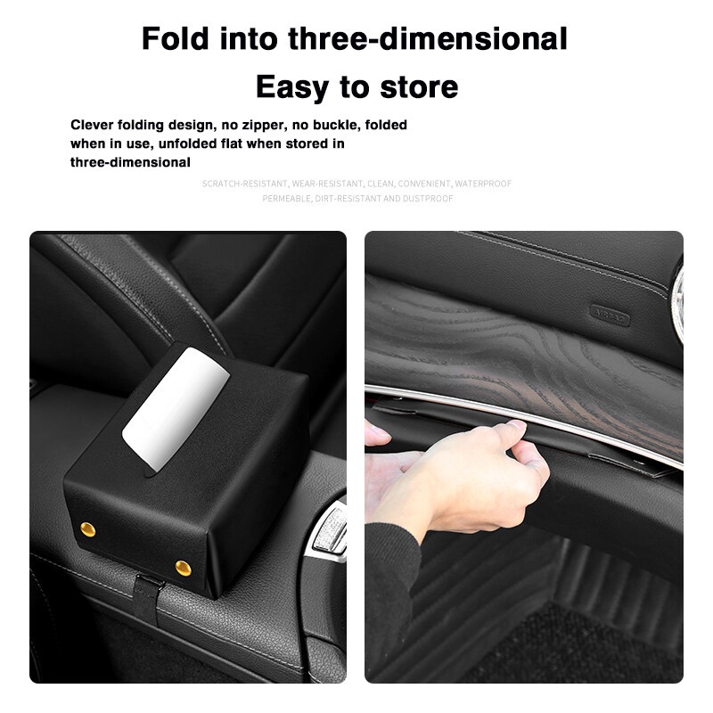 Hộp Đựng Khăn Giấy Bằng Da Gắn Tấm Che Nắng Xe Hơi MG ZS MG3 MG5