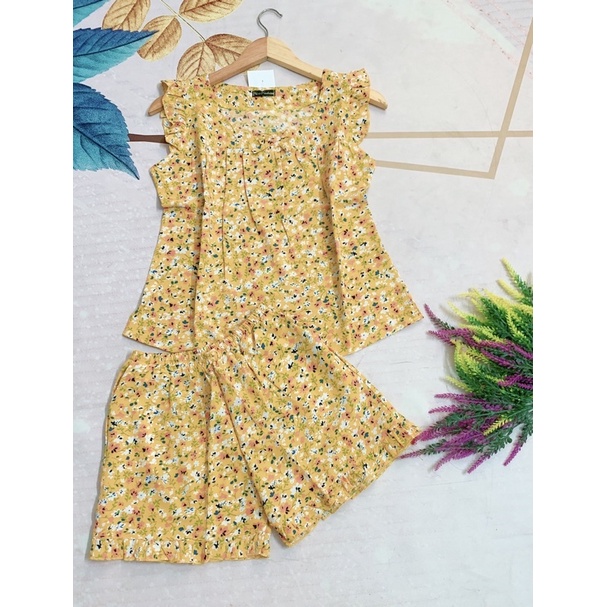Đồ bộ đùi nữ tay cánh tiên 💞 SALE LỚN💞 2 size vải lụa mềm, mịn, mặc mát, thời trang.