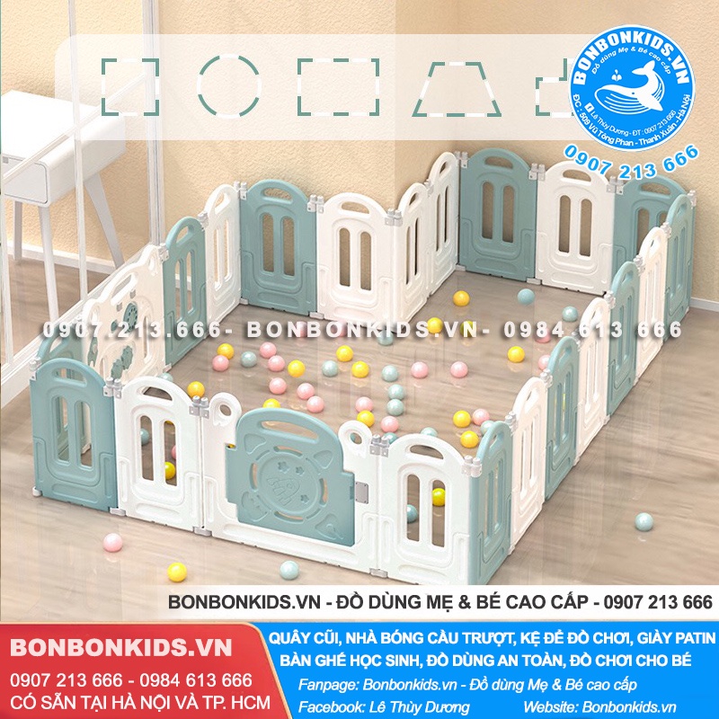 Quây cũi nhựa tên lửa, Quây cũi nhựa cho bé gấp gọn vũ trụ